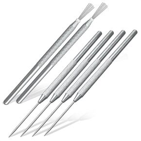 4pcs النمذجة أدوات نحت الصلصال و 2pcs أدوات النحت الأدوات الأدوات - أدوات النحت الفولاذ المقاوم للصدأ - أدوات النحت - أدوات طين البوليمرات.