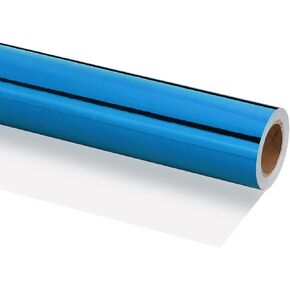 PATIKIL Metallic Wrapping Paper, 18 Inch x 400 Inch(32.8Ft) Foil Wrapping Paper Matte Gift Wrapping Paper Roll 120 GSM for Gift Christmas Wedding Birthday Women Men, Blue in Kuwait