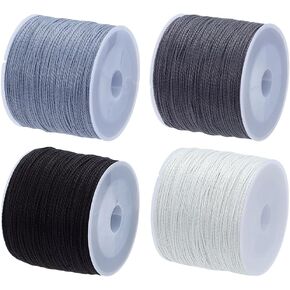 FreeBloss 4pcs Sashiko Thread Sashiko Skein 110 ياردة*4 ألوان التطريز القطن الرمادي خياطة خياطة خياطة اليابانية خياطة اللحف والتطريز Sashiko Kit Supplies