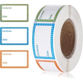 ملصقات فريزر قابلة للإزالة ، 500 PCS Fryezer Labels Storage Storage Food Food ، ملصق طعام للكتابة على ملصقات تخزين الأطعمة المذابة ، ملصقات تعليب الزيت لمحلات البقالة