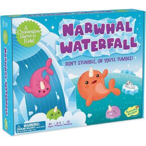 مملكة مسالم لعبة Narwhal Waterfall Cooperative Game - ألعاب ممتعة للأطفال الذين تتراوح أعمارهم