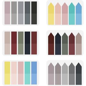 Sticky Index Tabs, 600PCS Retro Color Sticky Note Tabs Page Markers Label Stickers Book Markers Label Writable Stickers Index Tab for Page Marking Classify File