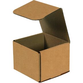 Aviditi Brown Kraft Cardboard Aploy Coxes ، 5 × 4 × 4 بوصات ، حزمة من 50 ، مقاومة للسحق ، للشحن والبريد والتخزين