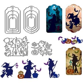 وفاة Wadorn Halloween Witch Carbon Steel قطع ، موضوع هالوين ، مُنسور المعادن ، القطع ، مقالين ، قالب ، قالب ، قالب ، زخرفة ، زخرفة ، زخرفة ،