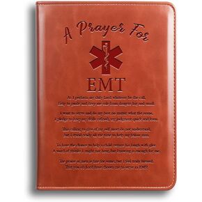 هدايا فني طوارئ طوارئ صلاة من أجل مجلة EMT Leather Journal Notebook هدايا مسيحية هدية مسيحية للهدية الدينية EMT (صلاة مجلة EMT)