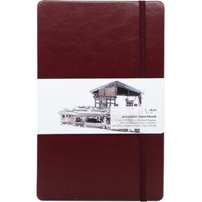 etchr skethbook sketchbook أكورديون 5x8in - 100 ٪ مجلة الورق المائي القطن - الصحافة الباردة ورقة ألوان مائية - استخدام لوسائل الإعلام المائية المائية أو للرسم - كراسة الرسم للألوان المائية