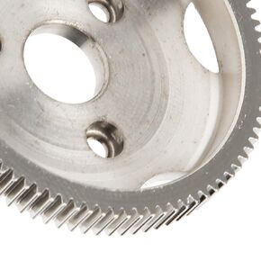 Spur Gear, Motor Gear 90t 48p Spur Gear Teeth Space Spurgear Fit Rc Metal Spur Gear for Trxxas Slash 2wd Upgrade Accessories 4683 for Vehicles with Torques Control Slip Clutch(S Silver)
