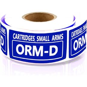 Orm-D خرطوشة صغيرة ملصقات الأسلحة الصغيرة ملصقات لاصقة ORM-D ملصقات مواد منظمة من 500 ملصقات لكل لفة (1 × 2 بوصة)