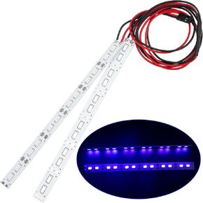 sharegoo 24 LEDS 1/10 RC هيكل الأضواء 6V LED Strip 166mm متوافق مع HSP HPI Redcat Traxxas Arcma Kyosho Losi 1/10 1/8 RC Car Carler Buggy (Blue)