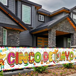 BANCE CINCO DE MAYO BANNER BANNER MECICKAN FIESTA Party Decoration Backdrop for Home Decoration Supplies 9.8 × 1.6 قدم