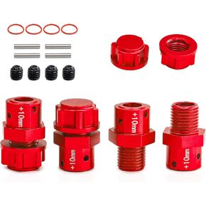 RC Whex Hex 10mm توسيع العجلة محرك محرك أقراص 17mm مع المكسرات المضادة للغطاء 17 ملم شب من أجل Arrma Kraton Outcast
