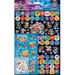01.70.22.040 PAW Patrol The Mighty Movie Mega Pack | ثلاثة أنواع من الملصقات (حوالي 150 المجموع) | قابلة لإعادة الاستخدام على الأسطح غير المسامية ، 29.7 سم × 21 سم