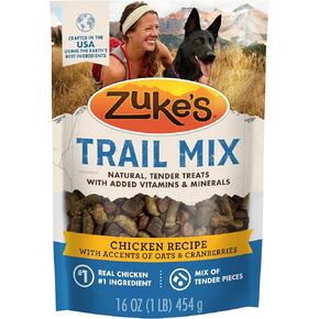 Zukes Trail Mix Apt Treats للكلاب ، يعالج الكلاب الناعمة مع وصفة دجاج حقيقية - 16 أوقية. كيس