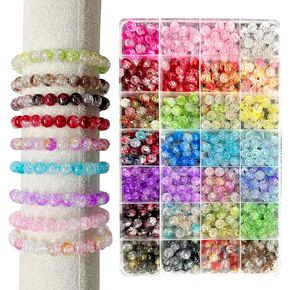 Dupamind Friendship Charm Bracelet Making Kit for Girls 2800 PCS, Glow in The Dark Beads, Pony Beads, Rainbow Beads, Letter & Heart Beads, 20 Meter Elastic Threads, Craft Gift for Kids, Birthday Party