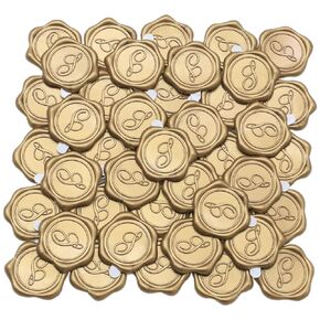 Initial Alphabet R Adhesive Wax Seal Stickers, ONWINPOR 50 Pack Letter R Wax Seal Stickers Envelope Seal Stickers Envelope Seals Self Adhesive Gold Stickers for Wedding Party Birthday Christmas (R)
