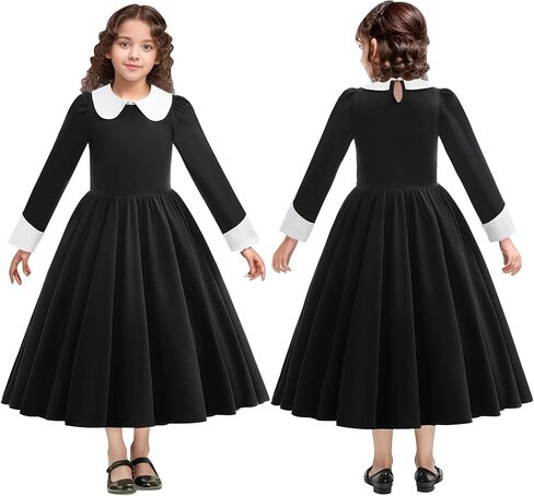 Black Halloween Costumes Dress Girls Cosplay Halloween Christmas Party in Kuwait