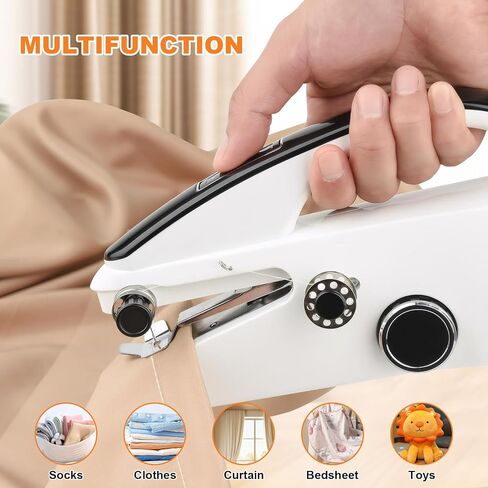 CJC Handheld Sewing Machine,Sewing Machine for Beginners,Two Speed Adjustment Electric Handheld Mini Sewing Machines,Easy to Use and Fast Stitch Suitable for Clothes,Fabrics,DIY Home Travel (Black) in Saudi Arabia