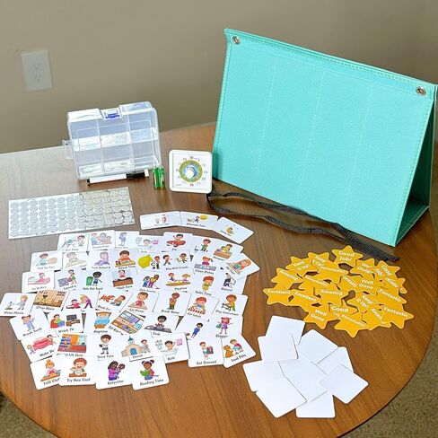 Kids Daily Routine Chart- Build Your Own Toddler Chore Chart- Visual Schedule for Kids Morning Bedtime Routine Chart | Behavior Chart for Kids at Home in Saudi Arabia