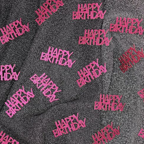Pink Happy Birthday Confetti - Girl Birthday Party Decorations - Light Pink Glitter Scatters for Baby Girl Party Table Decor Supplies - 100PC in Saudi Arabia