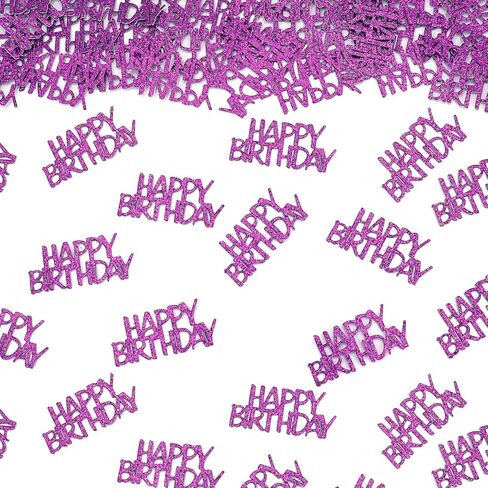 Pink Happy Birthday Confetti - Girl Birthday Party Decorations - Light Pink Glitter Scatters for Baby Girl Party Table Decor Supplies - 100PC in Saudi Arabia