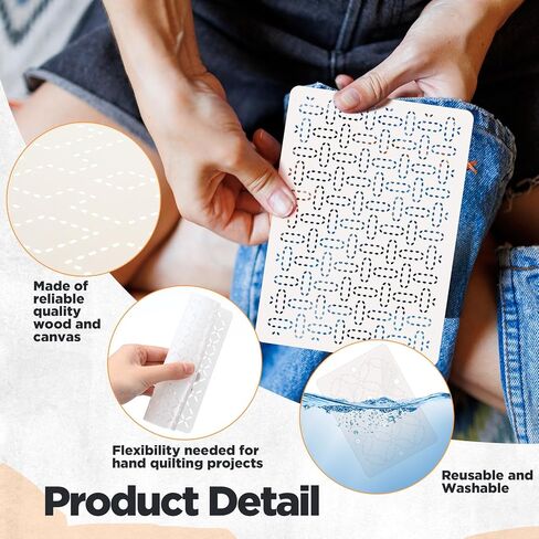 30 Pcs Plastic Sashiko Stencil 4.7 x 4.7 Inch Geometric Sashiko Pattern Template Drawing Line Quilting Stencil Embroidery Pattern Stabilizers for Sewing Hand Quilting and Embroidery in Saudi Arabia