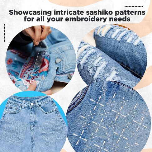30 Pcs Plastic Sashiko Stencil 4.7 x 4.7 Inch Geometric Sashiko Pattern Template Drawing Line Quilting Stencil Embroidery Pattern Stabilizers for Sewing Hand Quilting and Embroidery in Saudi Arabia