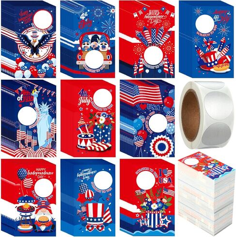 200 Pcs St. Patrick's Day Scratch off Game Cards 10 Styles Holiday DIY Scratch Blank Gift with 300 Scratch Stickers Shamrock Lucky Irish Green Party Favors for Adults Groups Prizes Business in Kuwait