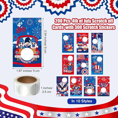 200 Pcs St. Patrick's Day Scratch off Game Cards 10 Styles Holiday DIY Scratch Blank Gift with 300 Scratch Stickers Shamrock Lucky Irish Green Party Favors for Adults Groups Prizes Business in Kuwait