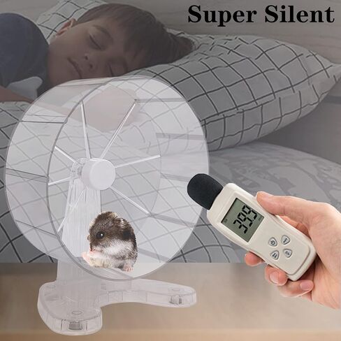 8.5 Inches Super Silent Hamster Wheel for Hamster Exercise Wheel Compatible with Gerbil, Syrian & Dwarf, Chinchilla and More Small Animal Exercise Wheel with Stable Stand, White in Saudi Arabia