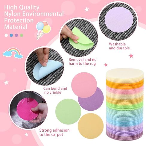 TaoBary 240 Pcs Carpet Markers Floor Dots, MulticolorCircles Carpet Markers for Classroom Kindergarten Preschool Elementary School Teacher Supplies(Boho Color) in Saudi Arabia