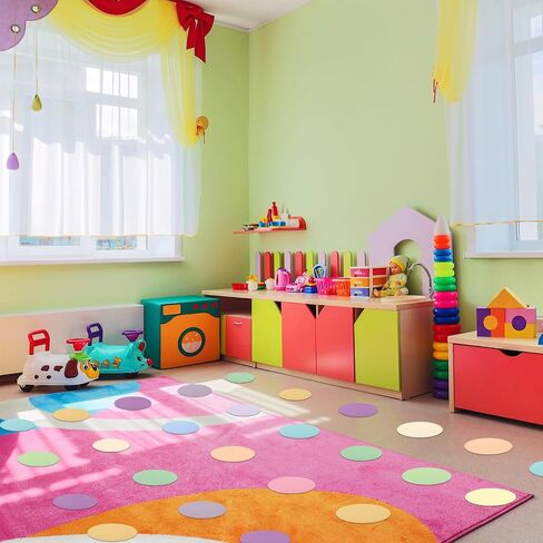 TaoBary 240 Pcs Carpet Markers Floor Dots, MulticolorCircles Carpet Markers for Classroom Kindergarten Preschool Elementary School Teacher Supplies(Boho Color) in Saudi Arabia