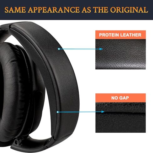 SOULWIT Replacement Headband Pad Kit for Bose QuietComfort 45 (QC45)/QuietComfort SE (QC SE)/New Quiet Comfort Wireless Headphones, Easy DIY Installation (Black) in Kuwait