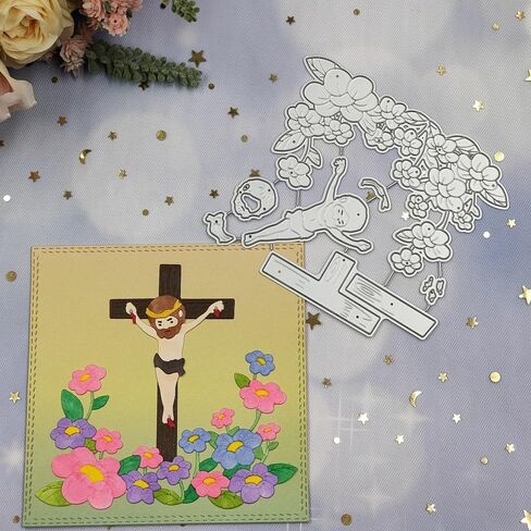 Easter Cross Pray Cutting Dies, Mountain Seagulls Die Cuts Metal Embossing Stencils Template Mould for Card Scrapbooking and DIY Craft Album Paper Card Decor in Saudi Arabia
