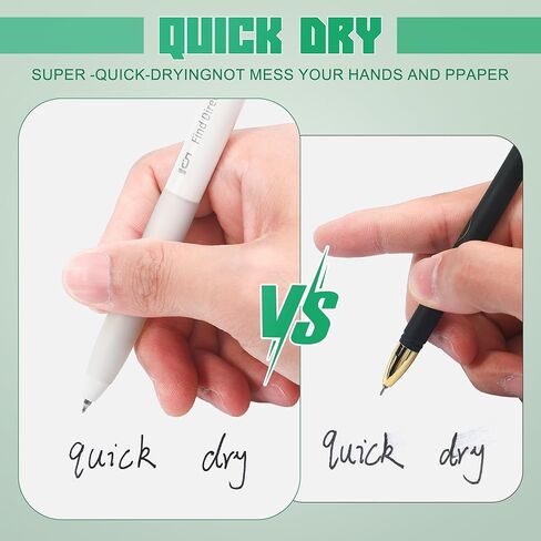 أقلام الهلام القابلة للتراجع عن Miikoul ، الحبر الأسود الجاف السريع بمقدار 0.5 ملم نقاط ناعمة للكتابة على الأقلام مع البوصلة ، قبضة الراحة للتغذية ، أخذ الملاحظات ، اللوازم المدرسية المكتبية (Morandi Color) in Kuwait