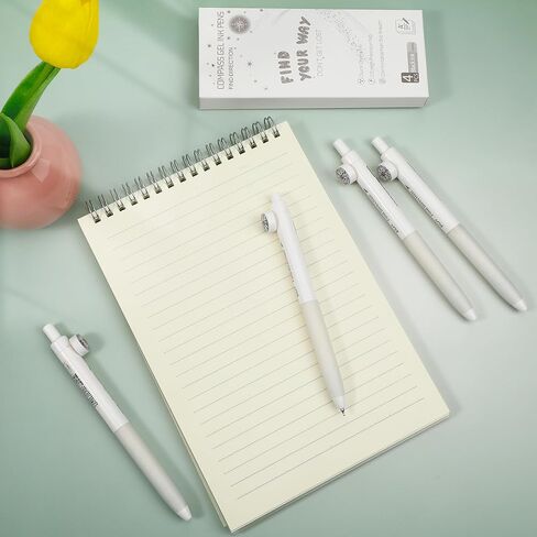 أقلام الهلام القابلة للتراجع عن Miikoul ، الحبر الأسود الجاف السريع بمقدار 0.5 ملم نقاط ناعمة للكتابة على الأقلام مع البوصلة ، قبضة الراحة للتغذية ، أخذ الملاحظات ، اللوازم المدرسية المكتبية (Morandi Color) in Kuwait