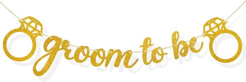 Breling Groom to Be Banner, 10ft Pre-Strung Groom to Be Garland Banner Glitter Bachelor Party Decor for Groom Engagement Party Bunting Sign for Bridegroom Shower Engagement Wedding Party Decor(Black) in Kuwait