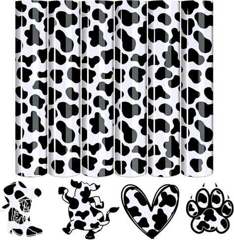 Tintnut Cowhide HTV Vinyl - 10 Sheets 12 x 10 inches Brown Heat Transfer Vinyl Animal Printed Patterned HTV Iron on Vinyl for T-Shirts DIY Compatible with Cricut or Silhouette Cameo in Kuwait