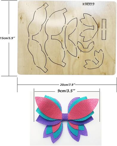 Create Beautiful Bowknots with Okjew Cutting Die - DIY Handmade Gifts Die Cuts for Scrapbooking - Compatible for Sizzi Big Shot Die Cutting Machine - Wood Board and Alloy Steel Blade (009 Wood) in Kuwait