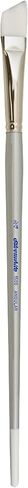 Silver Brush Limited 1506-1/2 Silverwhite Angle Paintbrush for Watercolor, Gouache, Inks, Dyes, Fluid, & Flow Acrylic, Size 1/2 Inch, Long Handle in Kuwait