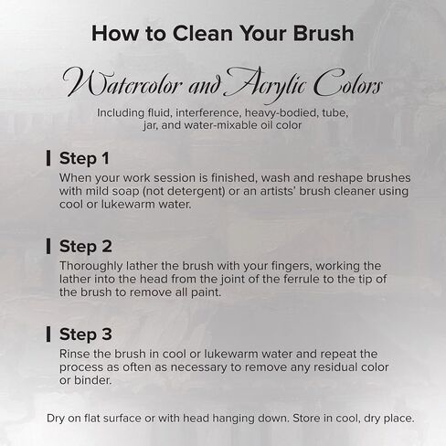 Silver Brush Limited 1506-1/2 Silverwhite Angle Paintbrush for Watercolor, Gouache, Inks, Dyes, Fluid, & Flow Acrylic, Size 1/2 Inch, Long Handle in Kuwait