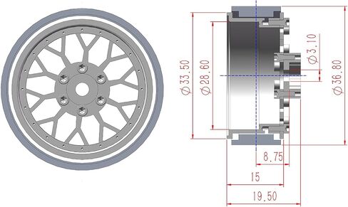 4PCS Grade 5 Titanium Wheel Face Aluminum 1.3 Inch Wheels Hubs for 1/24 Axial SCX24 FCX24 1/18 TRX4M Redcat Ascent-18 Upgrade Parts in Kuwait