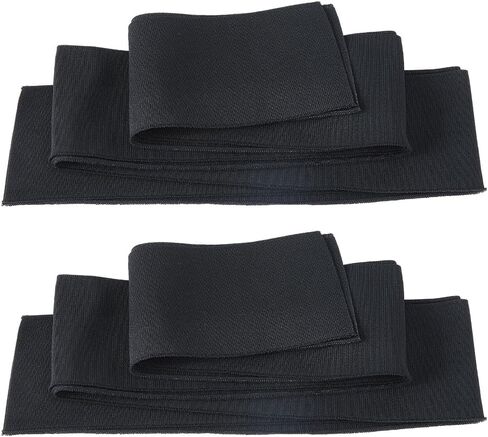 DICOSMETIC 2Pcs Black Rib Fabric for Cuffs Cotton Stretch Knit Fabric Trim 37x2.75in Fabric Cuff for Sewing Clothes Waistbands Collar Sleeve Cuffs Jacket in Saudi Arabia