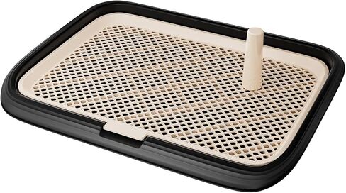 Large 23.6"x17.7" Dog Potty Tray, Indoor Pet Pee Pad Holder with Mesh Floor,Bathroom Dog Litter Box, Pet Toilet (Gray) in Saudi Arabia