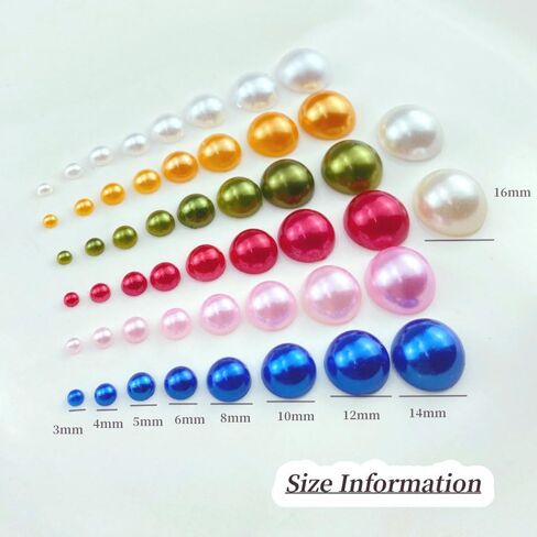 700pcs 8mm Flatback Half Pearls Round Crafts Beads for Jewelry Making DIY Scrapbook Shoes Clothes Cup Nail Art Decoration(Light Pink) in Saudi Arabia