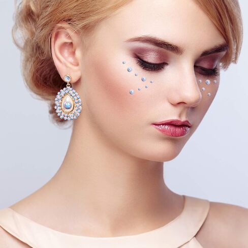 Pagow 2200pcs ABS Half Round Pearl ، 4 مم / 5 مم / 6 مم / 8 مم / 10 مم حجم المزيج الراتنج الأبيض فو لامع لؤلؤة DIY الزخرفة in Kuwait