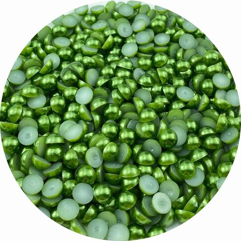 700pcs 8mm Flatback Half Pearls Round Crafts Beads for Jewelry Making DIY Scrapbook Shoes Clothes Cup Nail Art Decoration(Light Pink) in Saudi Arabia