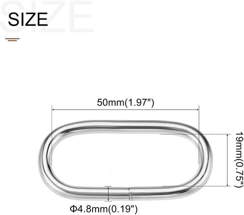 METALLIXITY Metal Oval Ring Buckles Oval Adjuster Slide Buckles - for Leather Purse Handbag Strap Bag Making Repairing in Saudi Arabia