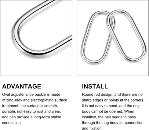 METALLIXITY Metal Oval Ring Buckles Oval Adjuster Slide Buckles - for Leather Purse Handbag Strap Bag Making Repairing in Saudi Arabia