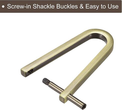 uxcell D-Rings Screw in Stackle ، Zinc Alloy Horseshoe U Shape D Ring Buckle for Pres in Kuwait