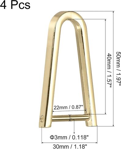 uxcell D-Rings Screw in Stackle ، Zinc Alloy Horseshoe U Shape D Ring Buckle for Pres in Saudi Arabia